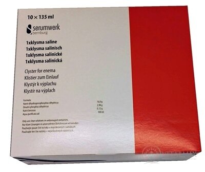 serumwerk Klysma salinická (klysma) klystýr pro výplach 10x135 ml