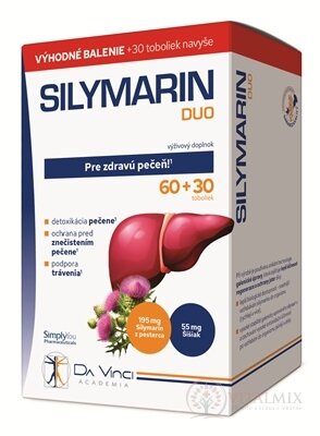 SILYMARIN DUO - DA VINCI cps 60 + 30 zdarma (90 ks)
