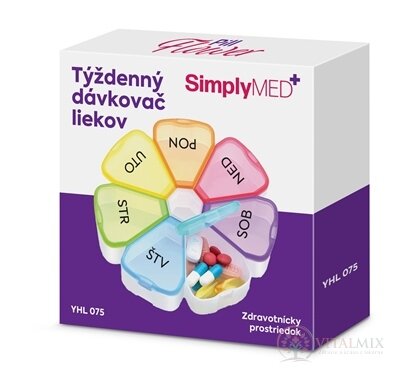 SimplyMED Pill Flower Týdenní dávkovač léků YHL 075, 1x1 ks