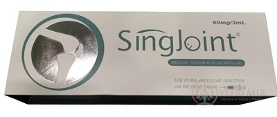 SingJoint intraartikulární gel 60 mg s lékařským hyaluronátem sodným, v předplněné stříkačce 1x3 ml