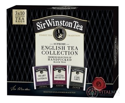 Sir Winston Tea KOLEKCE černé čaje (S.Engl.Breakfast + Heart of London + R.Earl grey) 3x10 nálevových sáčků (30 ks)