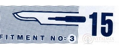 Skalpelových čepelky SURGEON č.15 sterilní 1x100 ks