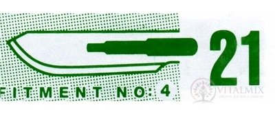 Skalpelových čepelky SURGEON č.21 sterilní 1x100 ks