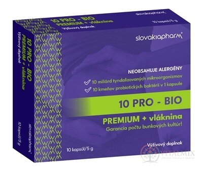 Slovakiapharm 10 PRO - BIO PREMIUM + vláknina cps 1x10 ks