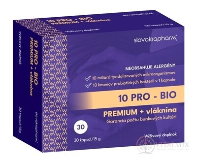 Slovakiapharm 10 PRO - BIO PREMIUM + vláknina cps 1x30 ks