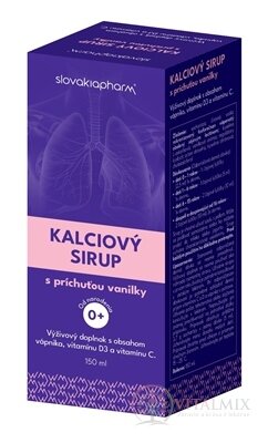 Slovakiapharm KALCIOVÝ SIRUP s příchutí vanilky 1x150 ml