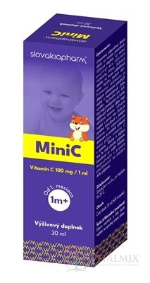 Slovakiapharm MiniC kapky s vitamínem C pro děti od 1. měsíce, 1x30 ml