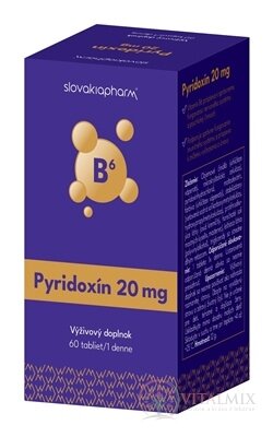 Slovakiapharm Pyridoxin 20 mg tbl 1x60 ks