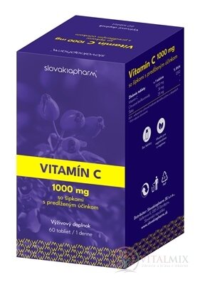 Slovakiapharm VITAMIN C 1000 mg se šipkami s prodlouženým účinkem tbl 1x60 ks