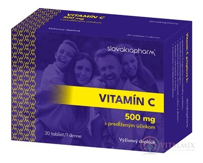 Slovakiapharm VITAMIN C 500 mg long effect tbl 1x30 ks