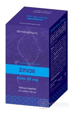 Slovakiapharm ZINEK forte 25 mg tbl 1x60 ks