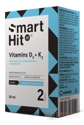 SmartHit IV D3 + K2 roztok 1x30 ml