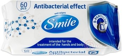 SMILE vlhčené ubrousky antibakteriální s D-Panthenolem 1x60 ks
