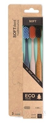 SOFTdent ECO zubní kartáček SOFT 1x3 ks