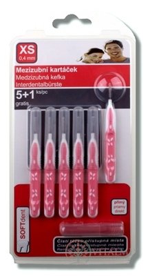 SOFTdent Mezizubní kartáček XS 0,4 mm přímá 5 + 1 gratis (1x6 ks)