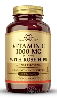 Solgar Vitamin C 1000 mg se šipkami tbl 1x100 ks