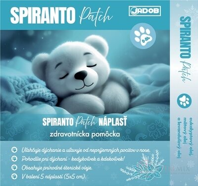 SPIRANTO Patch NÁPLAST - JADOB na uvolnění nosu a nosních dutin (5 x 5 cm) 1x5 ks