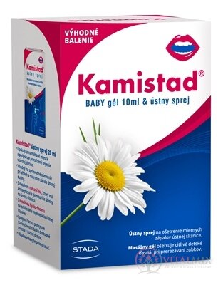 STADA Kamistad coopack Baby gel &amp; ústní sprej gel 10 ml + sprej 20 ml, 1x1 set