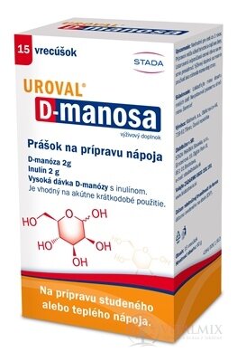 STADA UROVAL D-manosa prášek pro přípravu nápoje 1x15 sáčků
