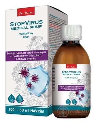 STOPVIRUS Medical sirup - Dr. Weiss multibylinný sirup (100 ml + 50 ml navíc) 1x150 ml