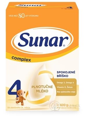 Sunar Complex 4 mléčná výživa (od ukonč. 24. měsíce) (inov.2020) 1x600 g