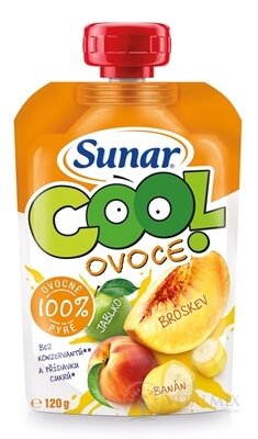 Sunar COOL ovoce Broskev, Banán, Jablko (od ukonč. 12. měsíce) 1x120 g
