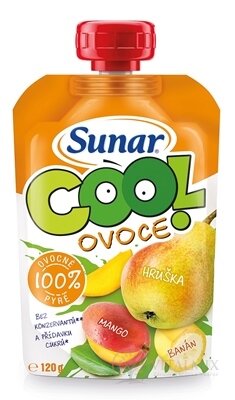 Sunar COOL ovoce Hruška, Banán, Mango (od ukonč. 12. měsíce) 1x120 g