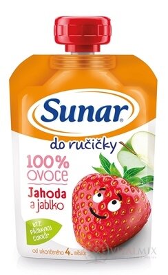 Sunar Do ručičky JAHODA a jablko 100% ovoce (od ukonč. 4. měsíce) 1x100 g
