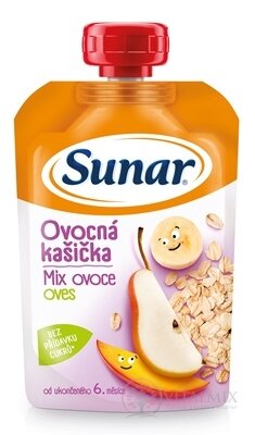 Sunar Ovocná kašička mix ovoce, oves (od ukonč. 6. měsíce) 1x120 g
