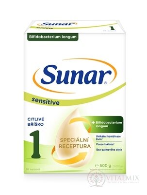 Sunar Sensitive 1 počáteční mléčná výživa (od narození) 1x500 g