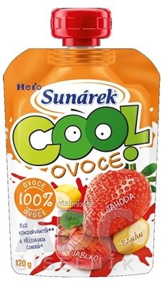 Sunárek COOL ovoce Jahoda, Banán, Jablko (od ukonč. 12. měsíce) 1x120 g