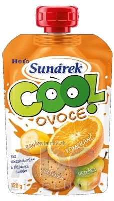 Sunárek COOL ovoce Pomeranč, Banán, Sušenky (od ukonč. 12. měsíce) 1x120 g