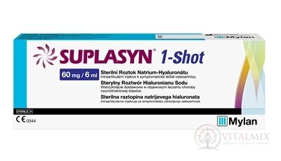 SUPLASYN 1-Shot viskoelastický materiál sterilní roztok hyaluronátu sodného 60 mg / 6 ml, 1x6 ml