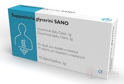 Suppositoria Glycerini SANO Classic 2g glycerinové čípky 1x10 ks