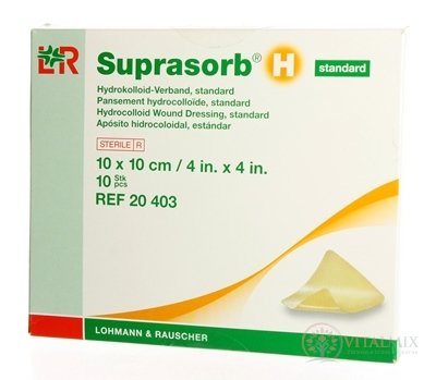 SUPRASORB H KRYTÍ NA RÁNY STANDARD samolepicí (10x10cm) 1x10 ks
