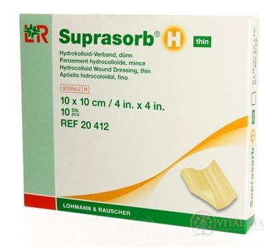SUPRASORB H KRYTÍ NA RÁNY TENKÉ hydrokoloidní obvaz samolepicí (10x10cm) 1x10 ks