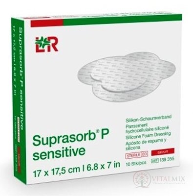 SUPRASORB P SENSITIVE silikonový pěnový obvaz, sakrální (17x17,5 cm) 1x10 ks