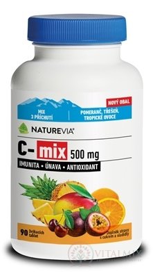 SWISS NATUREVIA C-mix 500 mg cucavé pastilky 1x90 ks
