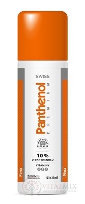 SWISS Panthenol PREMIUM 10% pěna 125 + 25 ml zdarma (150 ml)