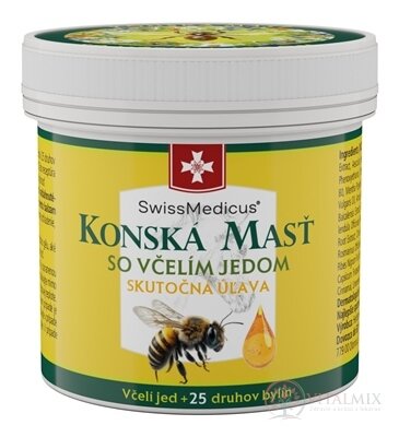 SwissMedicus KOŇSKÁ MAST S VČELÍM JEDEM 25 druhů bylin 1x150 ml