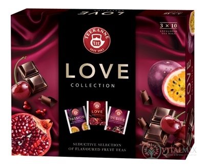 TEEKANNE LOVE COLLECTION ovocně-bylinné čaje (Love, Passion, Desire) 3 druhy po 10 nálevech. sáčků, 1x1 set