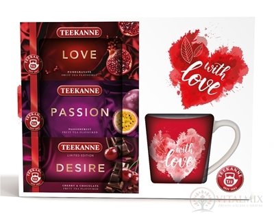 TEEKANNE ON-PACK LOVE + HRNEK ovocně-bylinné čaje (Love, Passion, Desire)+hrnek, 1x1 set