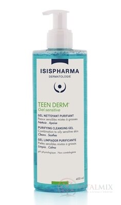 TEEN DERM Gel Sensitive čistící gel pro citlivou pleť se sklonem k akné 1x400 ml