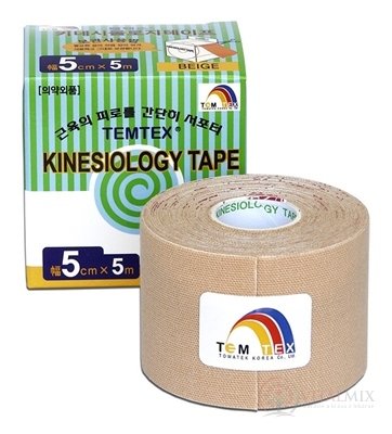 TEMTEX KINESOLOGY TAPE TOURMALINE tejpovací páska, 5 cm x 5 m, béžová 1x1 ks