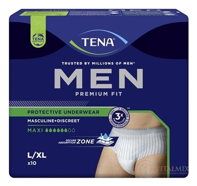 TENA Men Protective Underwear Maxi L/XL pánské natahovací inkontinenční kalhotky 1x10 ks