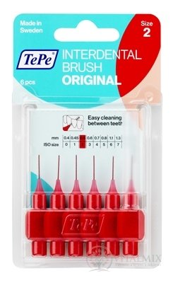 TePe mezizubní kartáčky 0,5 mm size 2 (červené) 1x6 ks
