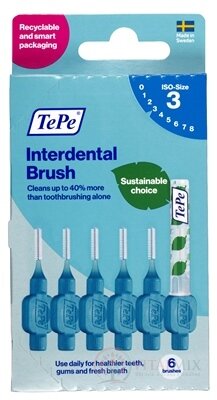 TePe mezizubní kartáčky 0,6 mm size 3 (modré) krabička 1x6 ks