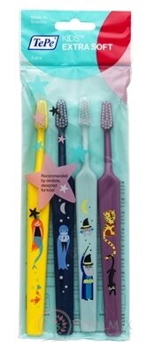 TePe Select Compact ZOO X-soft zubní kartáček kids, v sáčku, 3 + 1 zdarma (4 ks)
