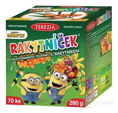 TEREZIA RAKYTNÍČEK multivit.želatinky s rakytníkem MIMONI 1x70 ks