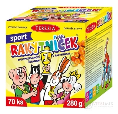 TEREZIA RAKYTNÍČEK multivit.želatínky s rakytníkem SPORT, 1x70 ks